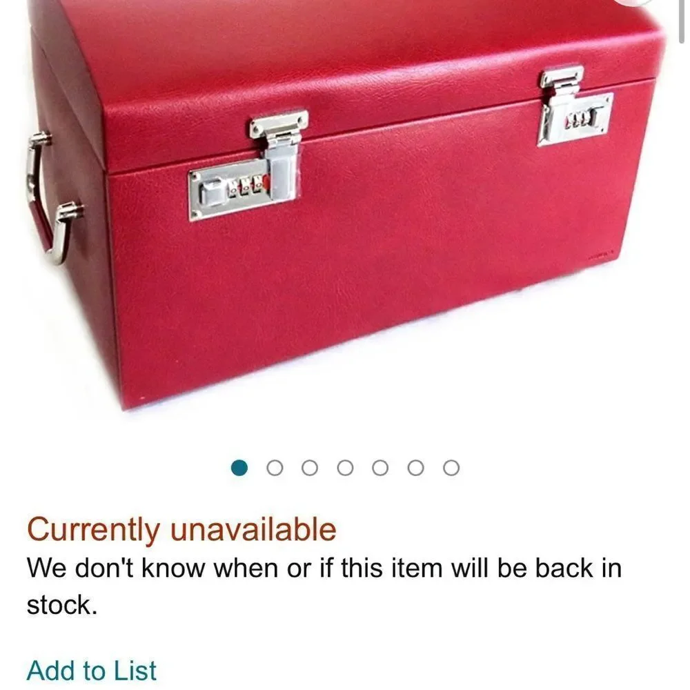 Box Davidt's [J51201 - Coffret a Bijoux 'Active Woman' rouge | Jewellery. Box re